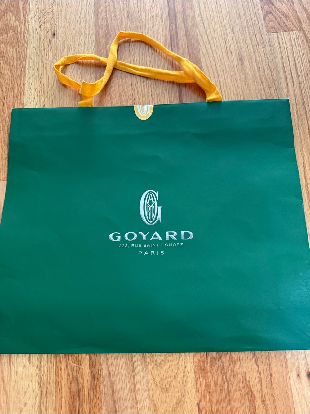 Goyard Green bag with Yellow Handles